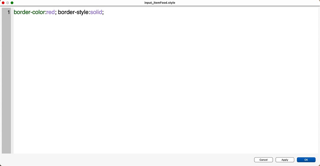 Border style on input controls AppStudio